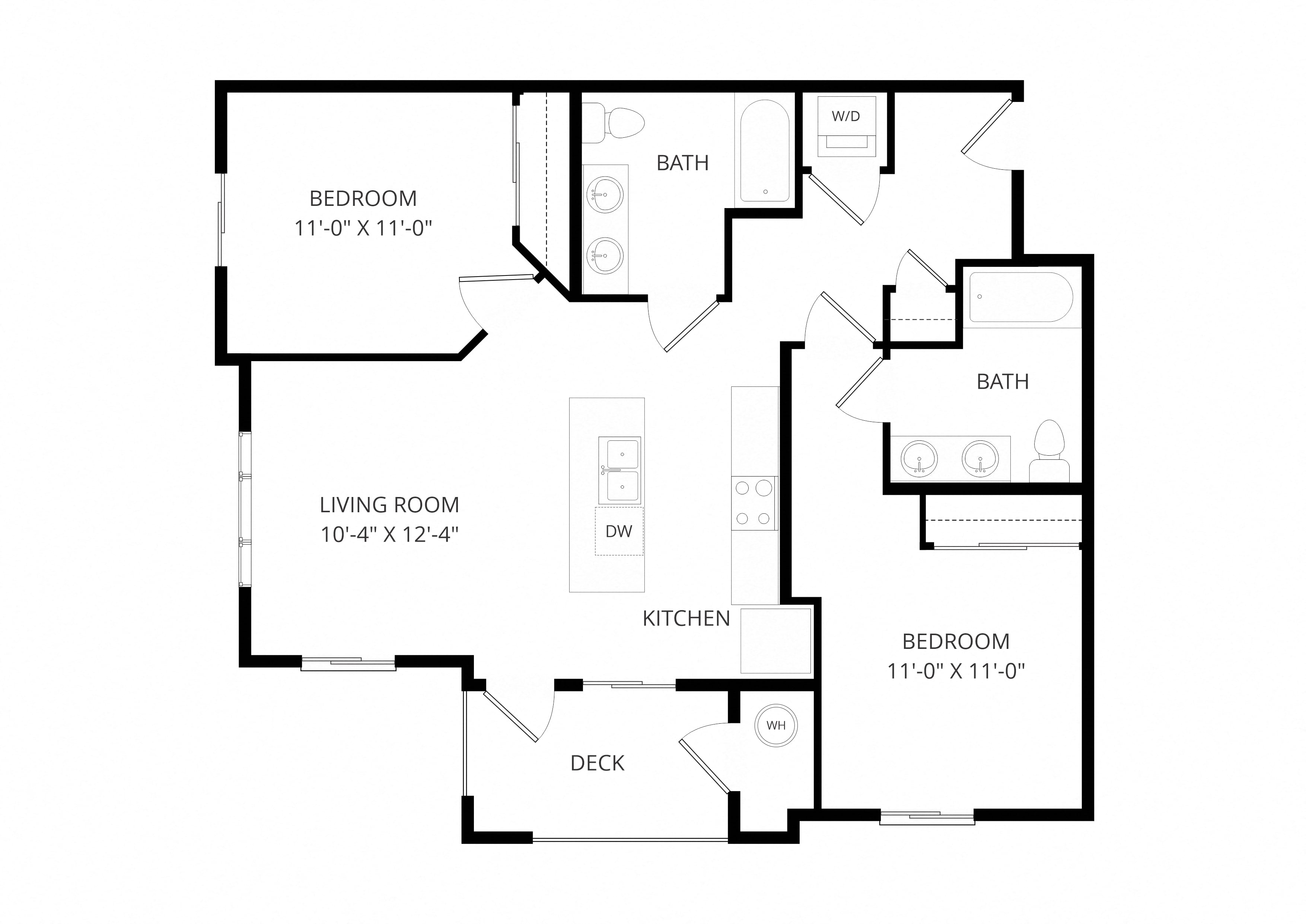 Pine_TwoBedroom floor plan